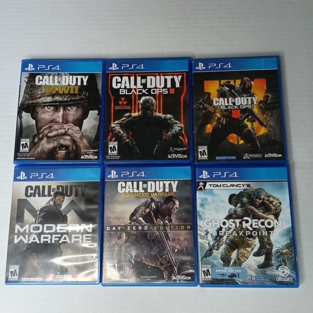 PS4 Game Lot of 6 Sony PlayStation 4 All Tested Working Good Titles No Manuals